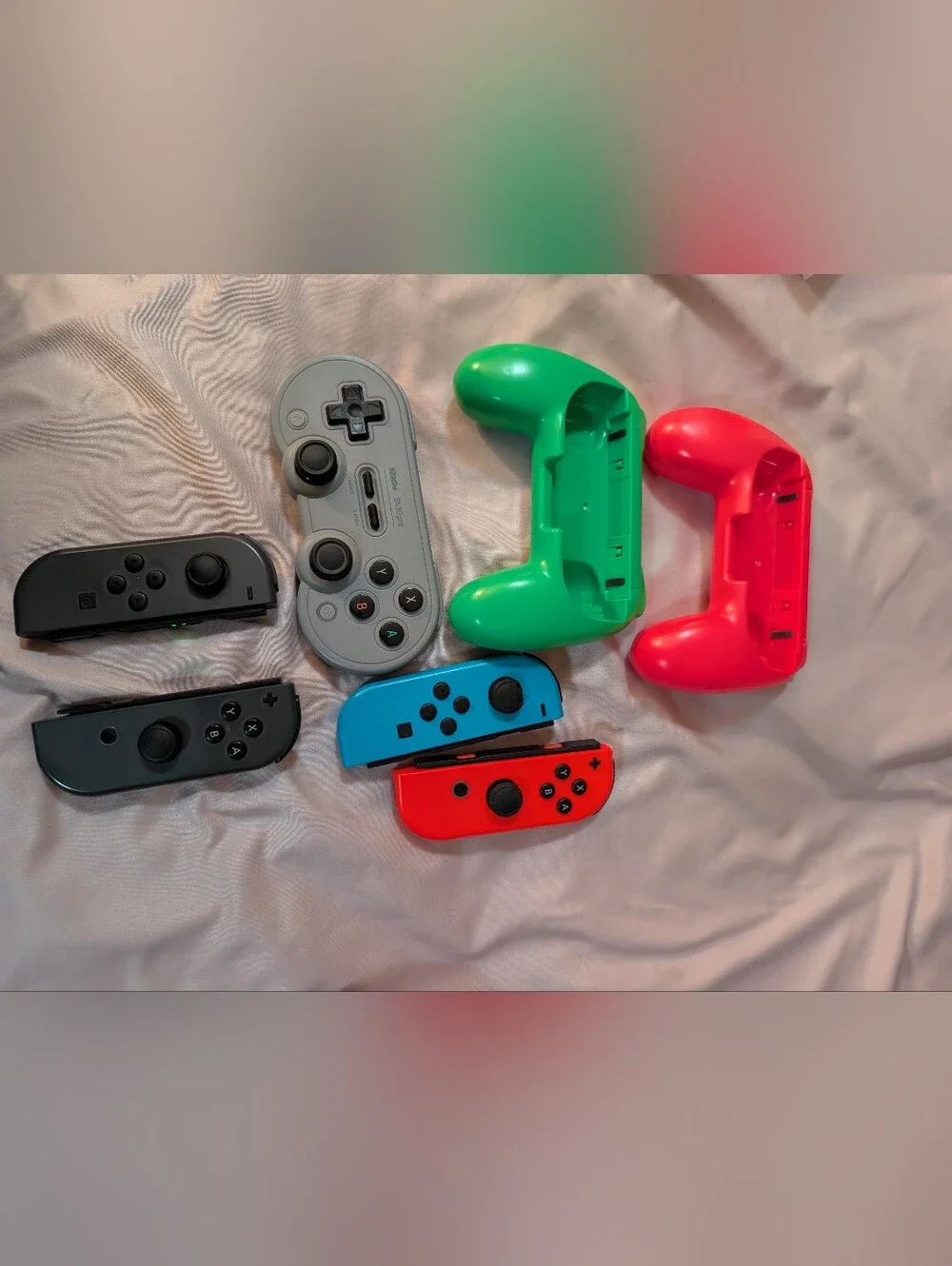 Nintendo Switch with Several Games Controllers And Accessories